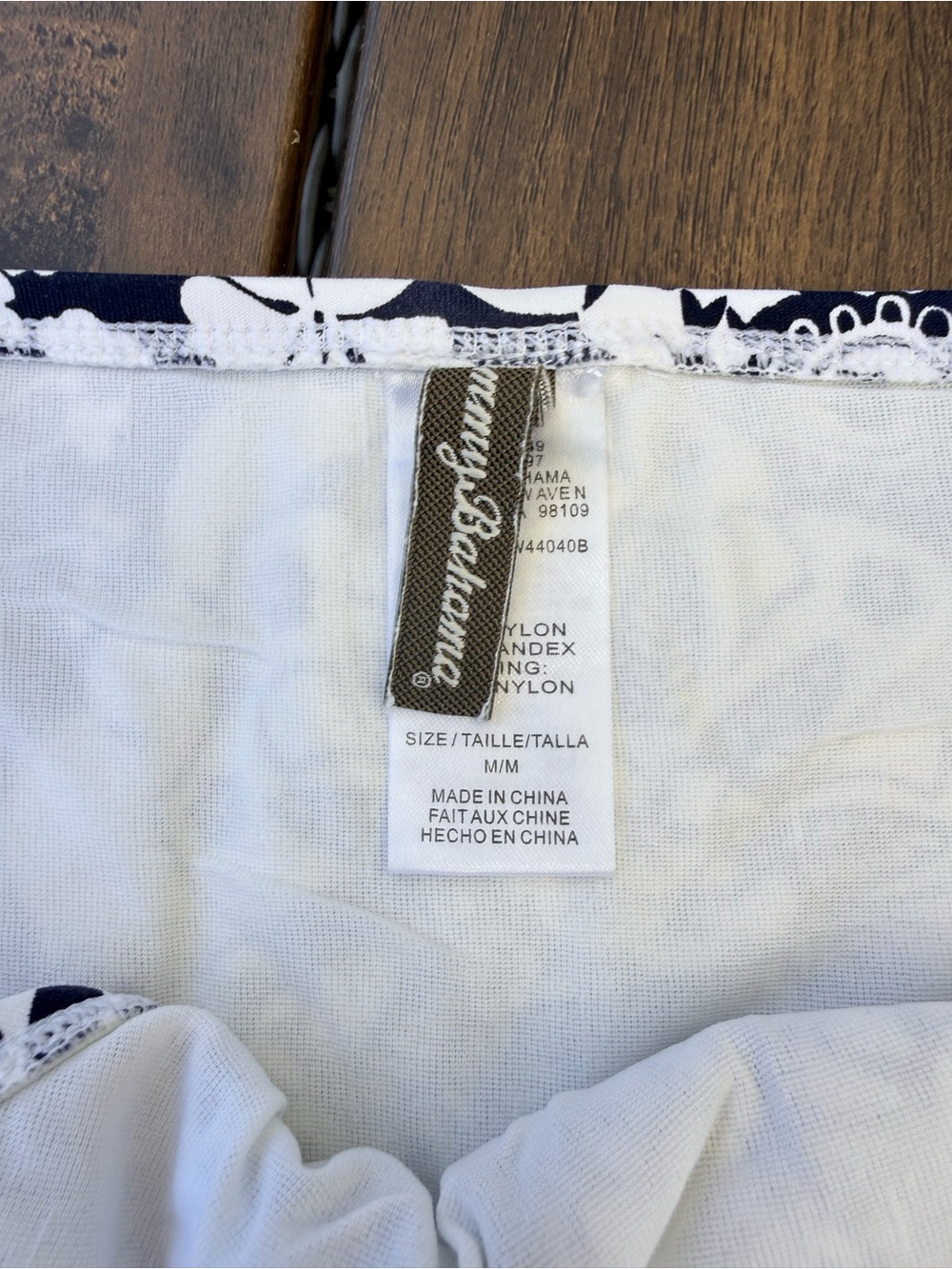 Tommy Bahama Navy and White Paisley Bikini Bottom - Picture 2 of 3